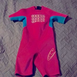 Girls size 4 O’Neil wetsuit